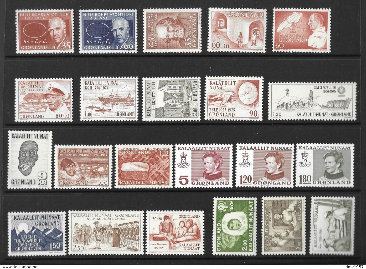 Greenland 1963 - 1980 MNH Selection (22V) Cat £29 - Unused Stamps