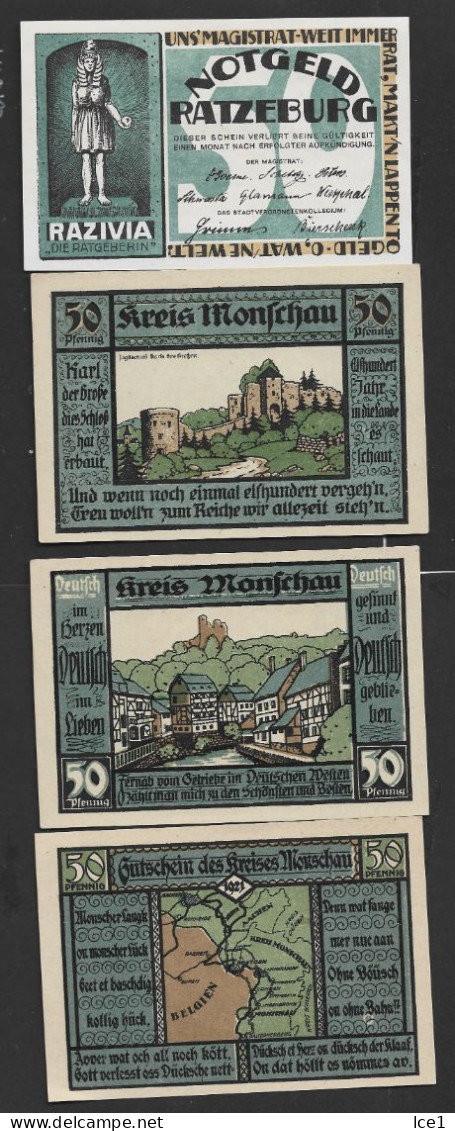 Lot A 23    12 Notgeld ALLEMAGNE  Port En Plus - Vrac - Billets