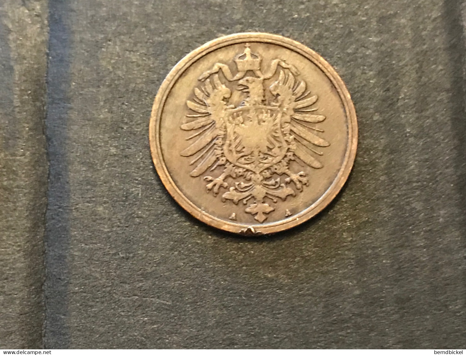 Münze Münzen Umlaufmünze Deutschland Kaiserreich 2 Pfennig 1876 Münzzeichen A - 2 Pfennig