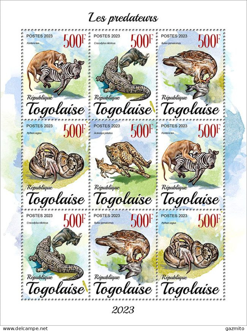 Togo 2023, Animals, Predator, Wild Cats, Snake, Eagle, 9val In BF - Schlangen