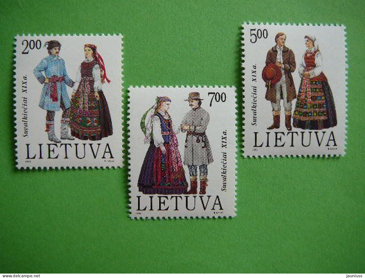 National Costumes # Lietuva Lithuania Litauen Lituanie Litouwen # 1992 MNH #Mi.508/0 - Lituanie