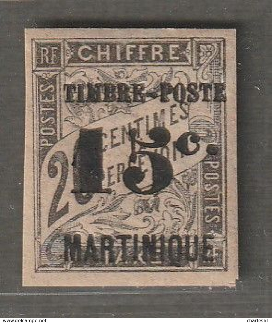 MARTINIQUE - N°21 * (1891-92) Timbres-taxe Surchargé : 15 Sur 20c Noir - Neufs