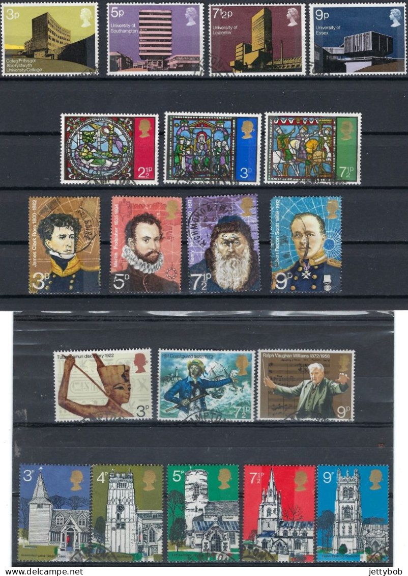 GB Complete Collection Of QEII Decimal Commemoratives 1971-1974 Used - Verzamelingen