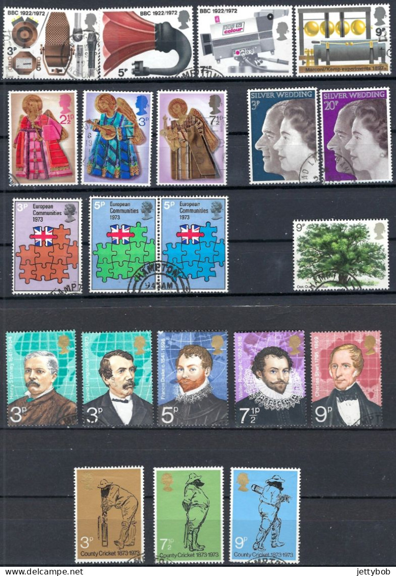 GB Complete Collection Of QEII Decimal Commemoratives 1971-1974 Used - Collections