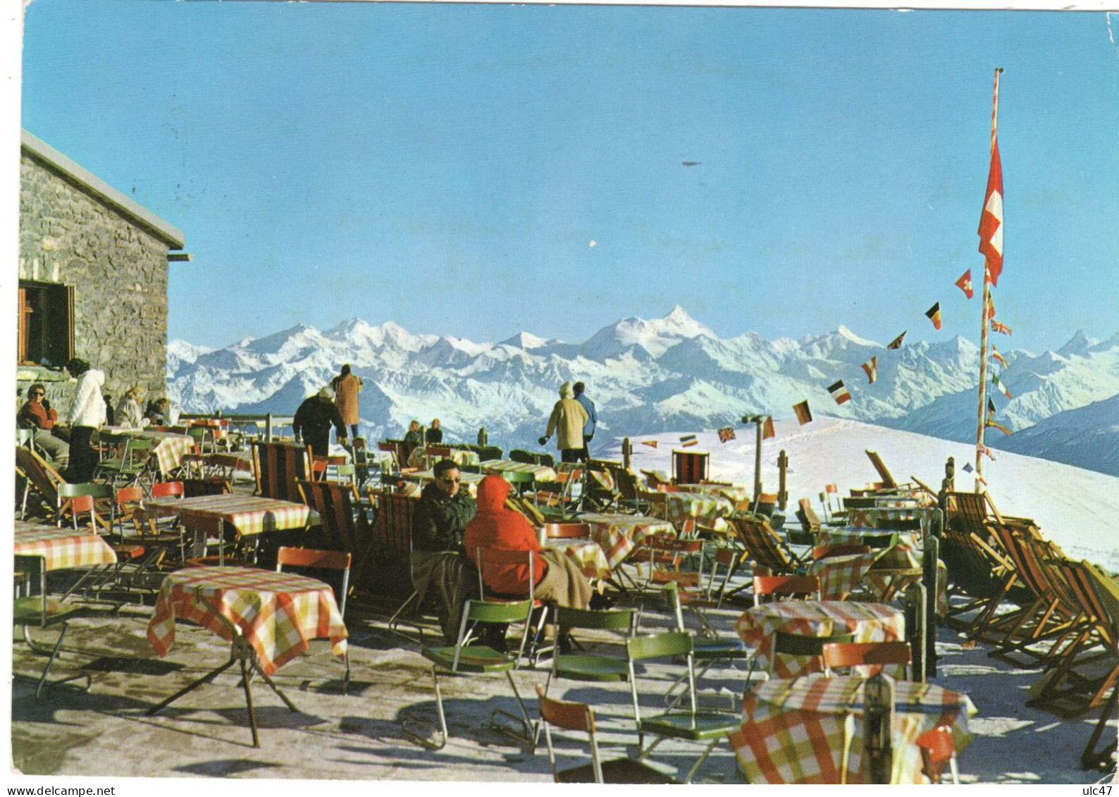 - MONTANA-CRANS (Valais, Suisse) Alt. 2600m. - Restaurant Bellalui - Scan Verso - - Crans-Montana