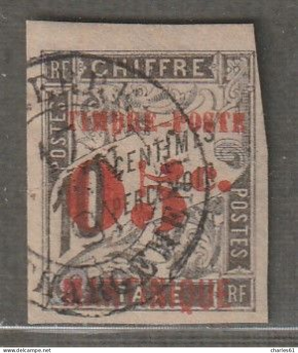 MARTINIQUE - N°23 Obl (1891-92) Timbres-taxe Surchargé : 05 Sur 10c Noir - Used Stamps