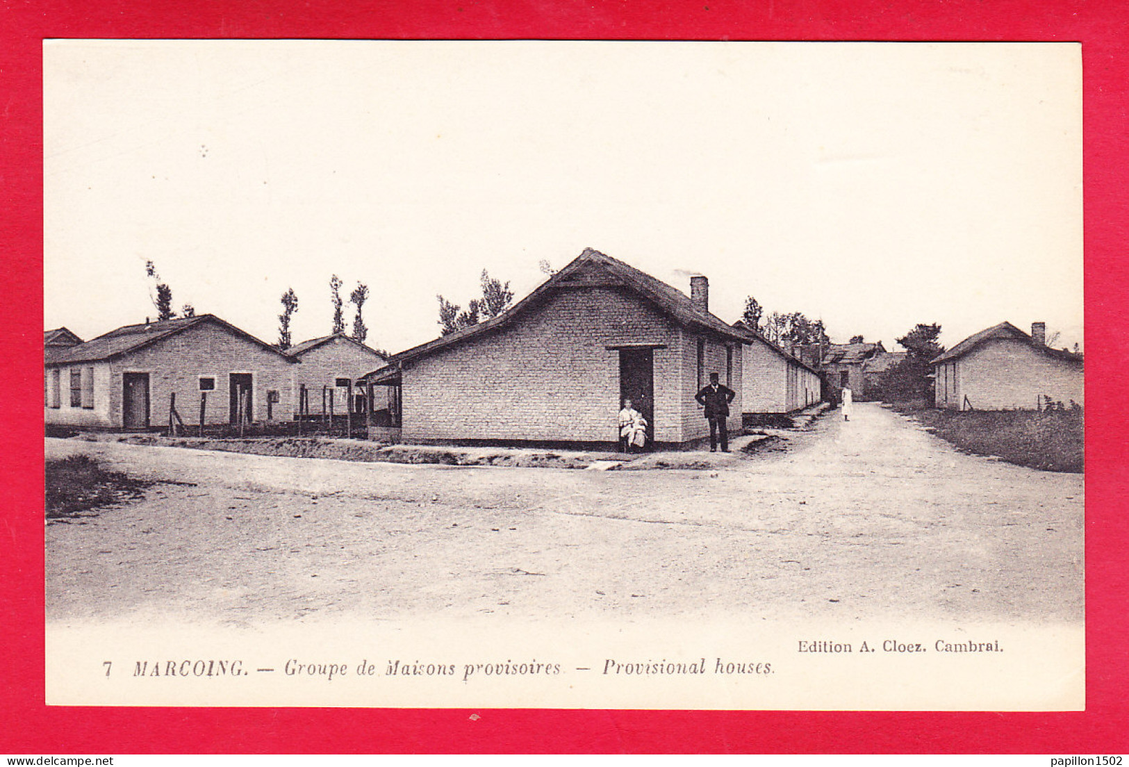 F-59-Marcoing-01A30  Groupe De Maisons Provisoires, Cpa BE - Marcoing