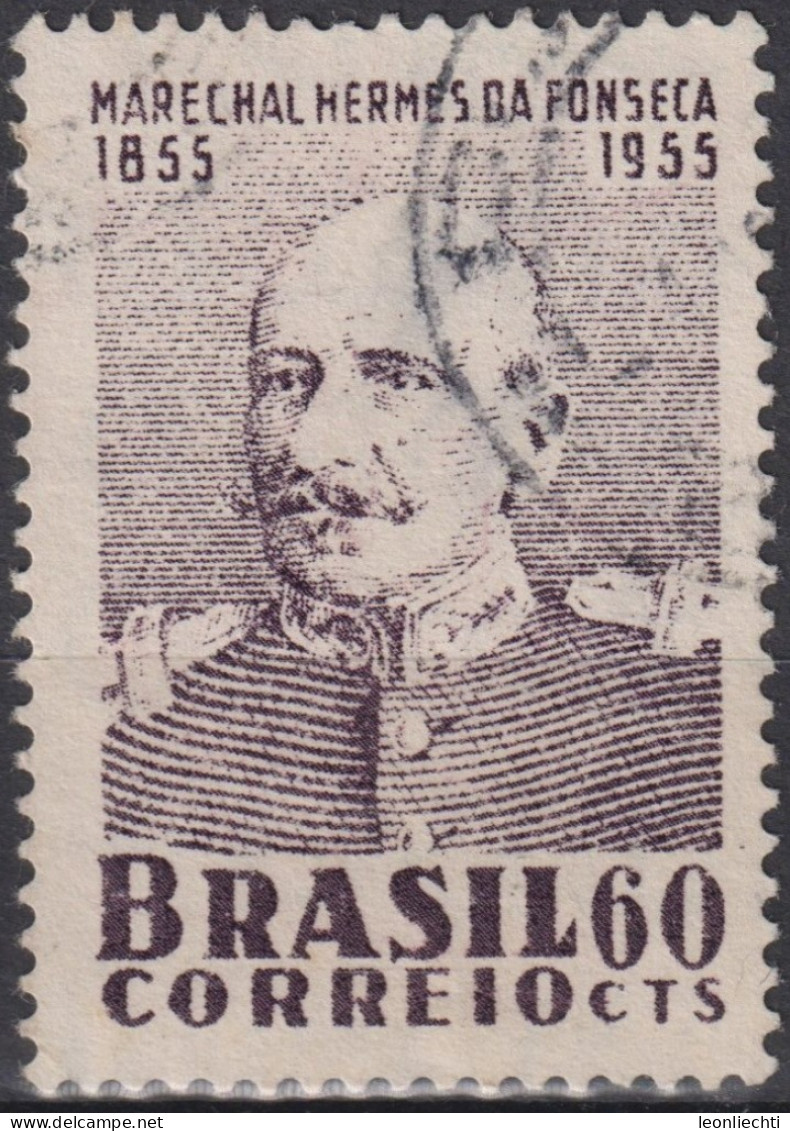 1955 Brasilien ° Mi:BR 880, Sn:BR 824, Yt:BR 606, Hermes Da Fonseca (1855-1923) - Oblitérés