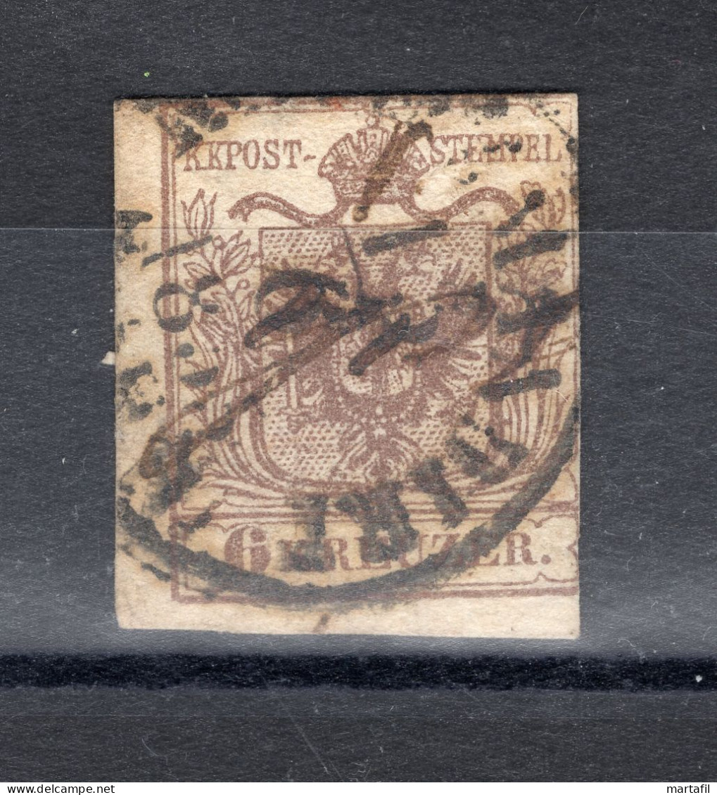 1850 AUSTRIA N.4 USATO 6 Kreuzer - Used Stamps