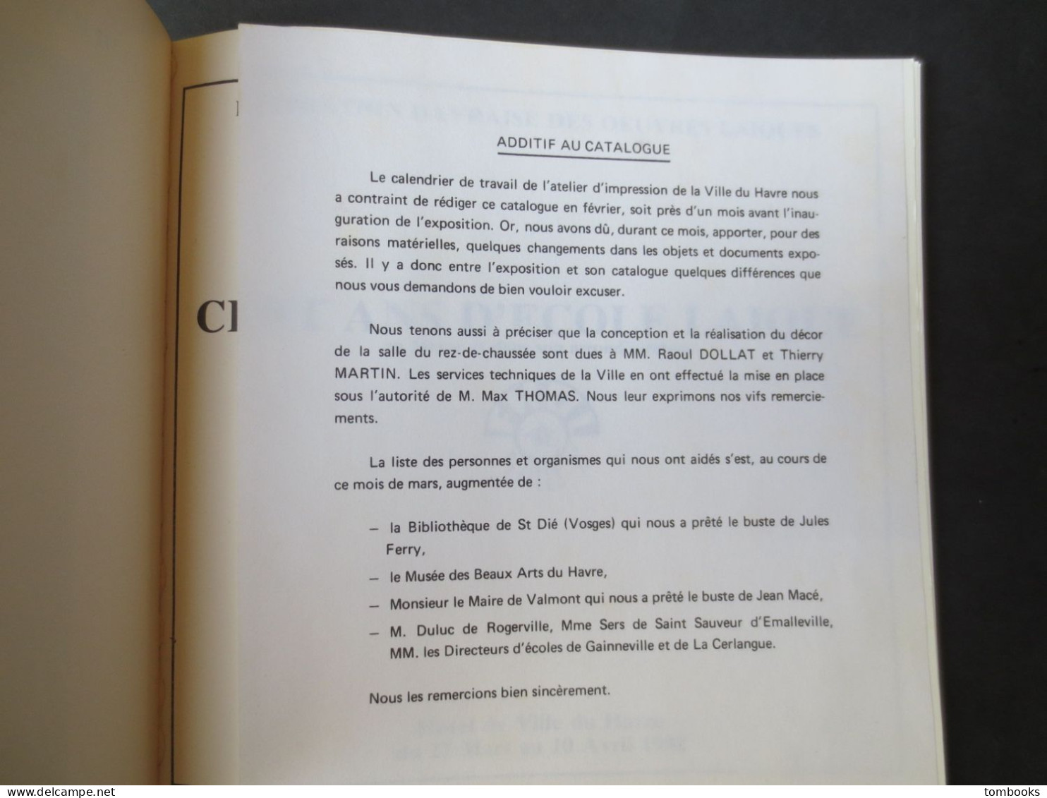 Le Havre - Livre - Cent Ans D'Ecole Laîque - Nombreuses Communes Normandes Pour Les Archives - 1982 - Peu Commun - - Normandie