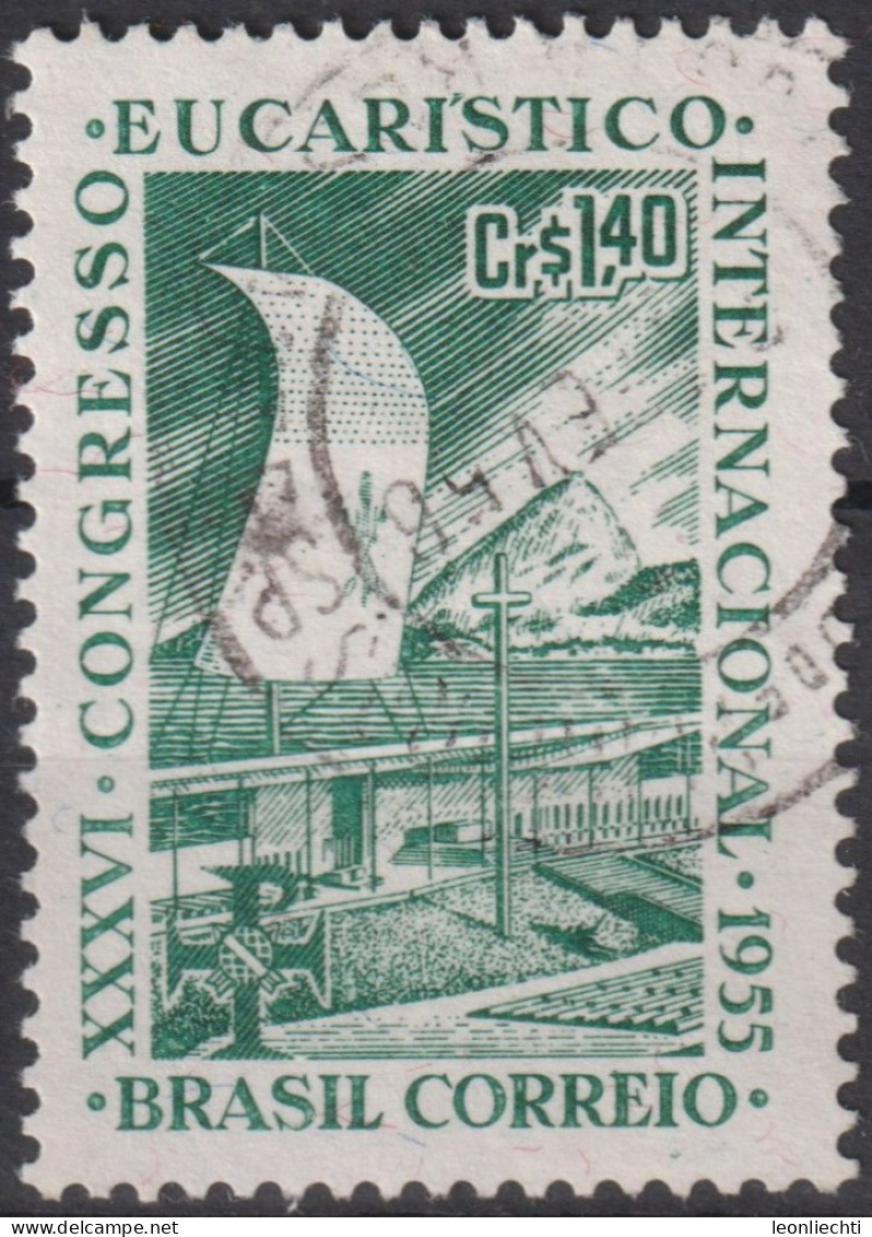 1955 Brasilien ° Mi:BR 881, Sn:BR 825, Yt:BR 607, XXXVI Eucharistic Congress, Eucharistic Congress - Used Stamps