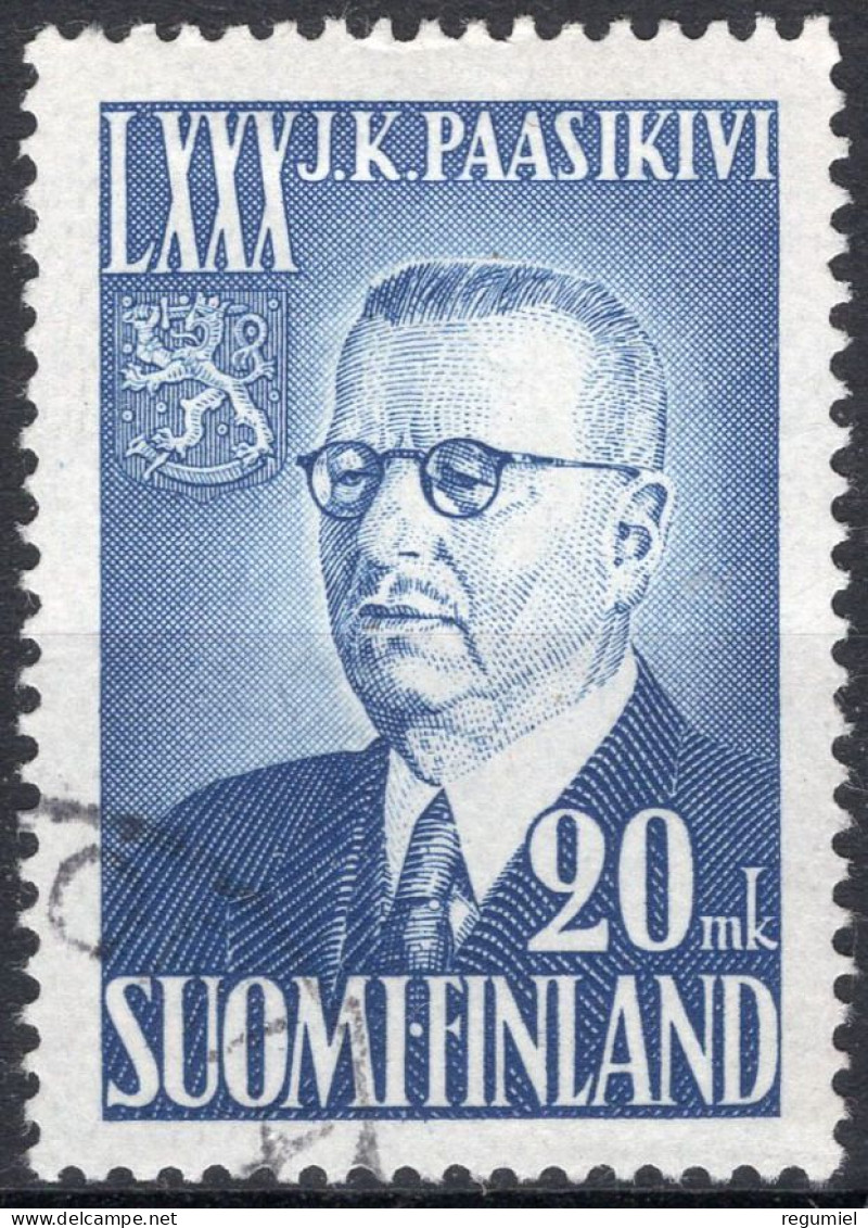 Finlandia U  374 (o) Usado.1950 - Oblitérés