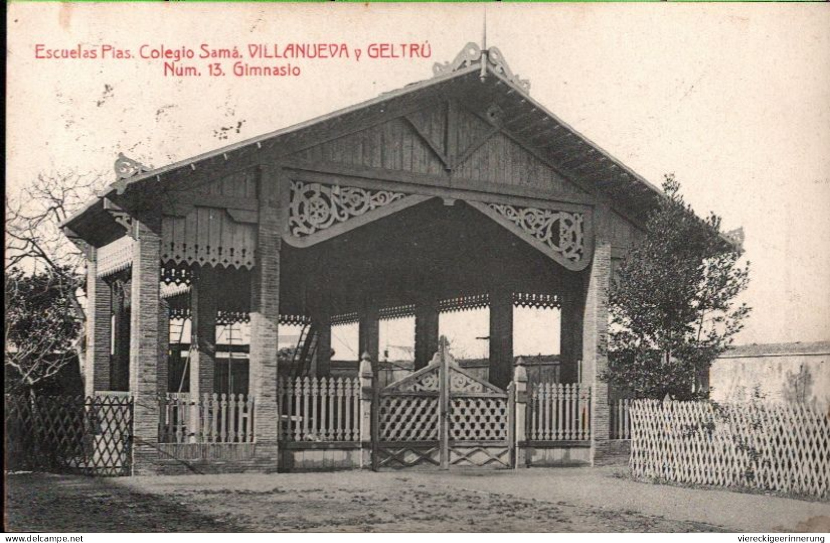 ! Alte Ansichtskarte Vilanova I La Geltrú, Escuelas Pias. Colegio Sama, Spanien, 1909 - Autres & Non Classés