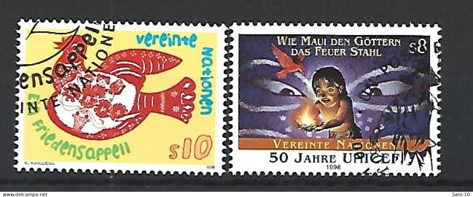 Timbre De Nations Unies Vienne Oblitéré N 237 Et 239 - Used Stamps