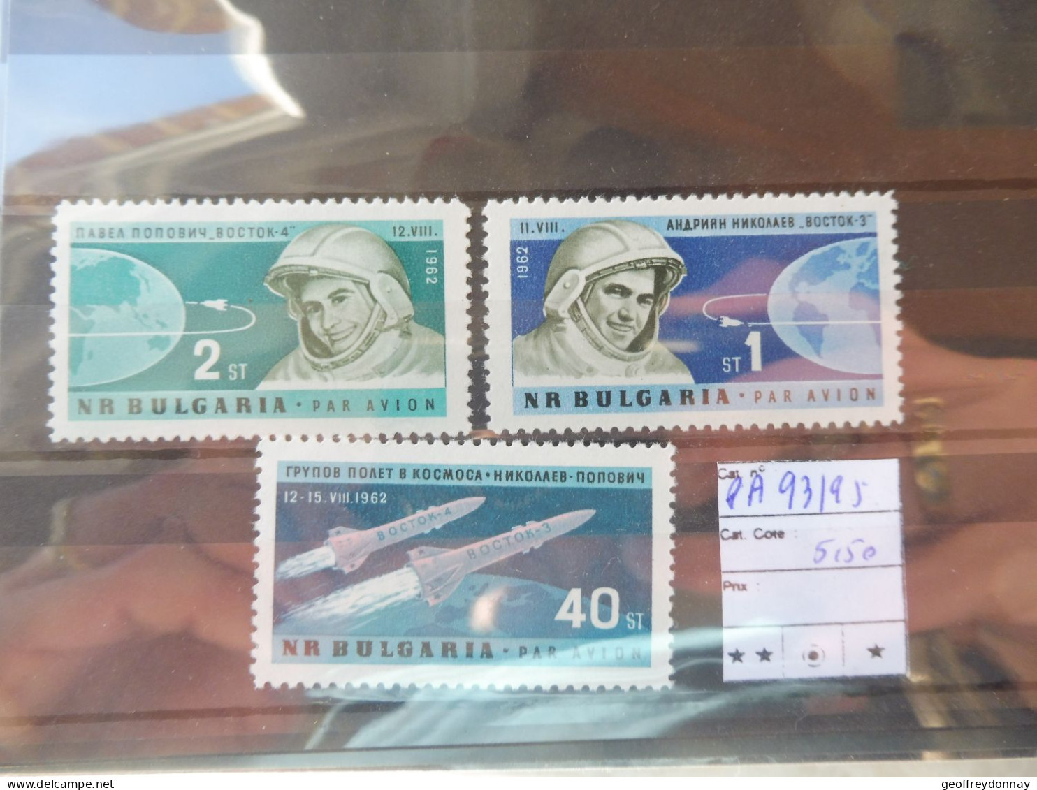 Bulgarie Bulgaria Pa Poste Aerienne Aero 93/95 + 98/101 Mnh Neuf ** Parfait Perfect Espace Space - Airmail