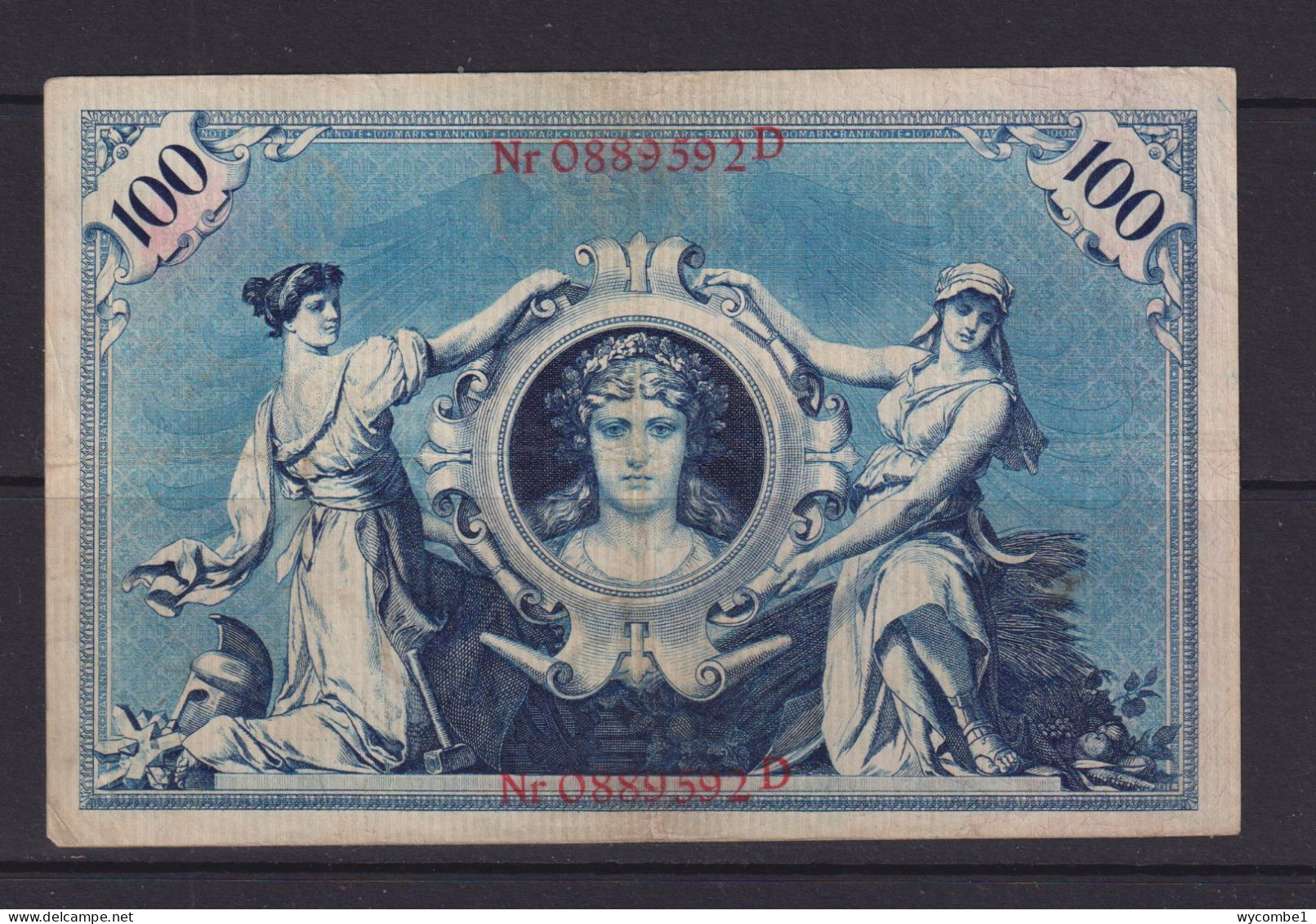 GERMANY - 1898 100 Mark Circulated Banknote - 100 Mark