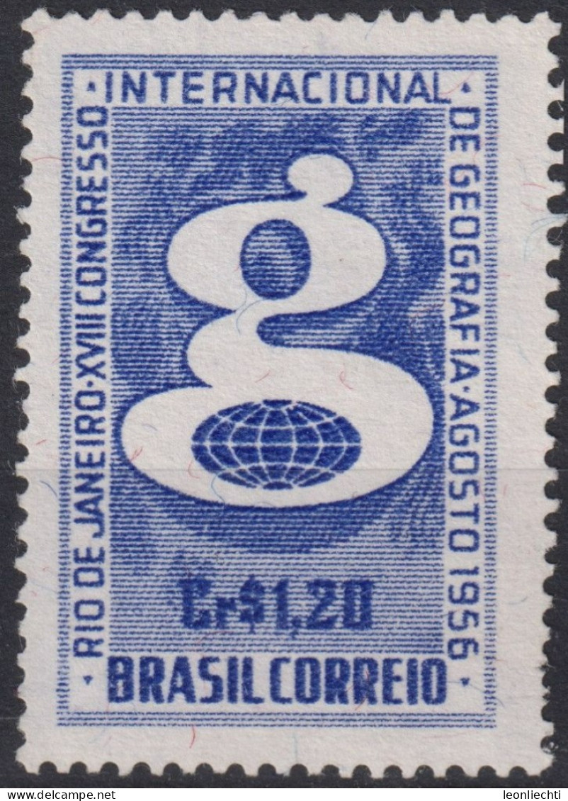 1956 Brasilien * Mi:BR 890, Sn:BR 834, Yt:BR 616, Publicity Of The 18th International Congress Of Geography - Ungebraucht