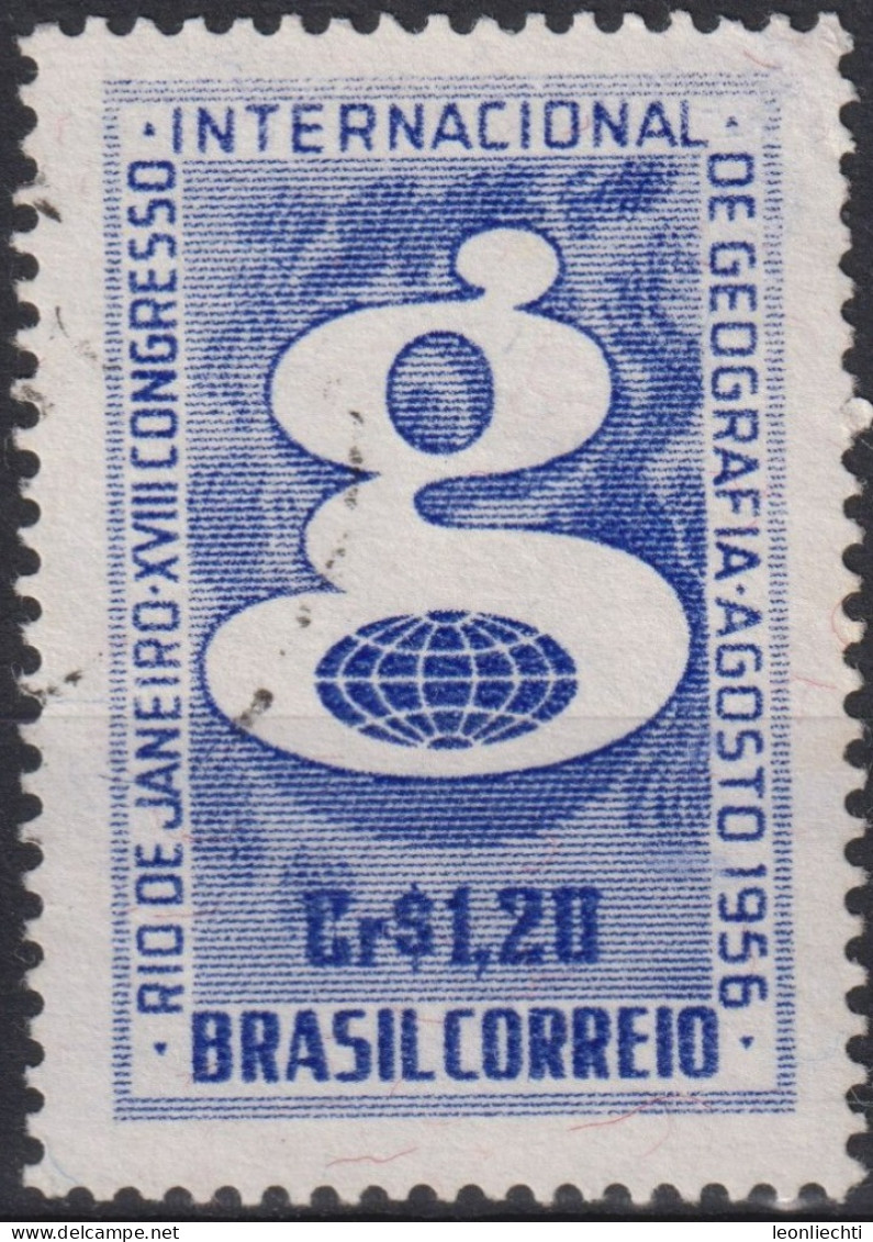 1956 Brasilien ° Mi:BR 890, Sn:BR 834, Yt:BR 616, Publicity Of The 18th International Congress Of Geography - Gebruikt