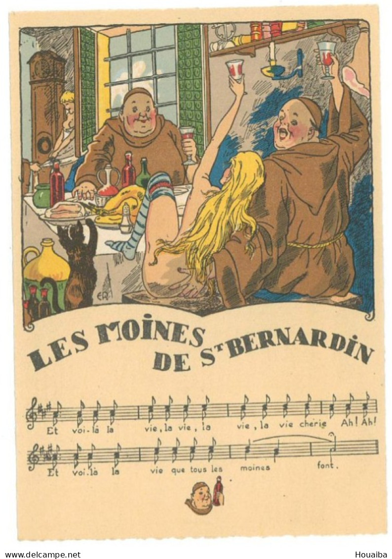 Lot de 9 CPSM illustré signé BARDAY sur les chansons Gaillardes