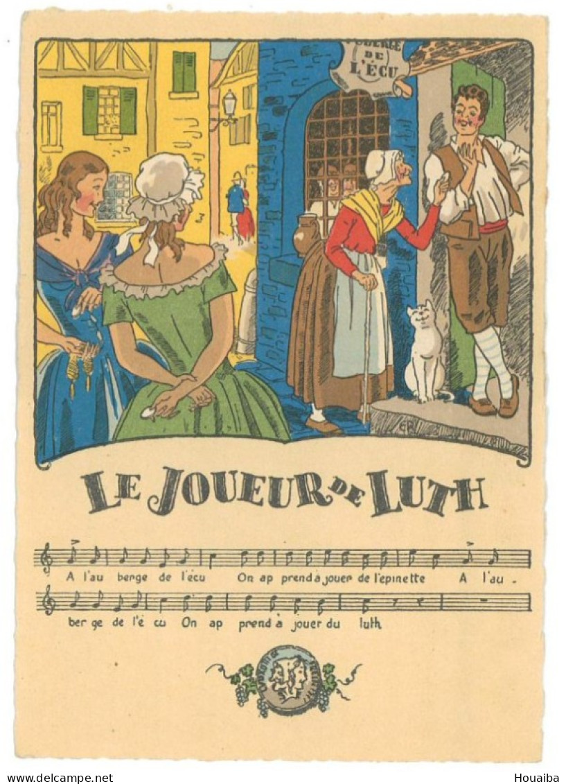 Lot de 9 CPSM illustré signé BARDAY sur les chansons Gaillardes