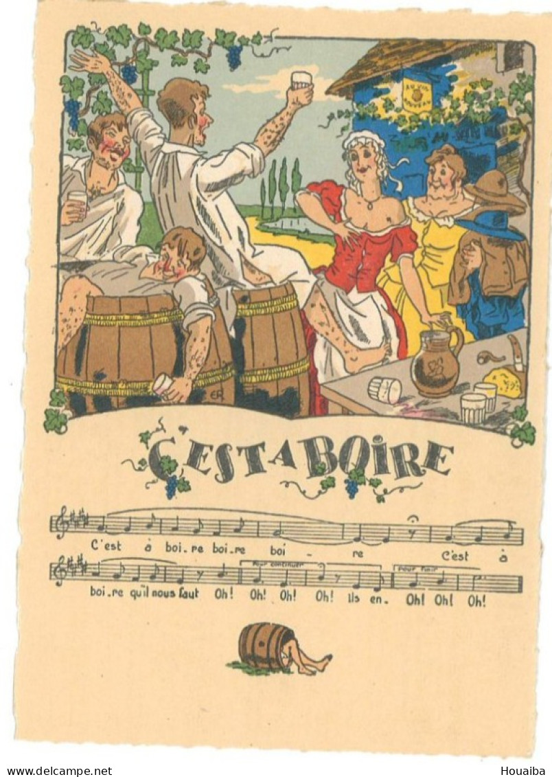 Lot de 9 CPSM illustré signé BARDAY sur les chansons Gaillardes