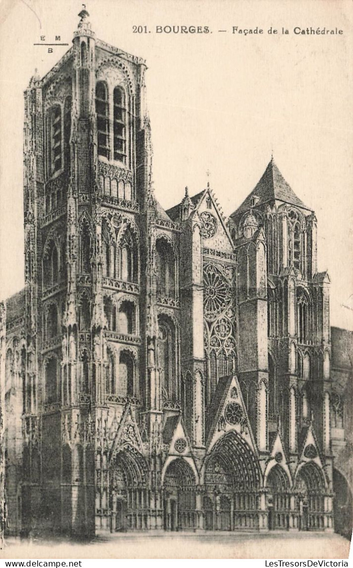 FRANCE - Bourges - Façade De La Cathédrale - Carte Postale Ancienne - Parks, Gärten