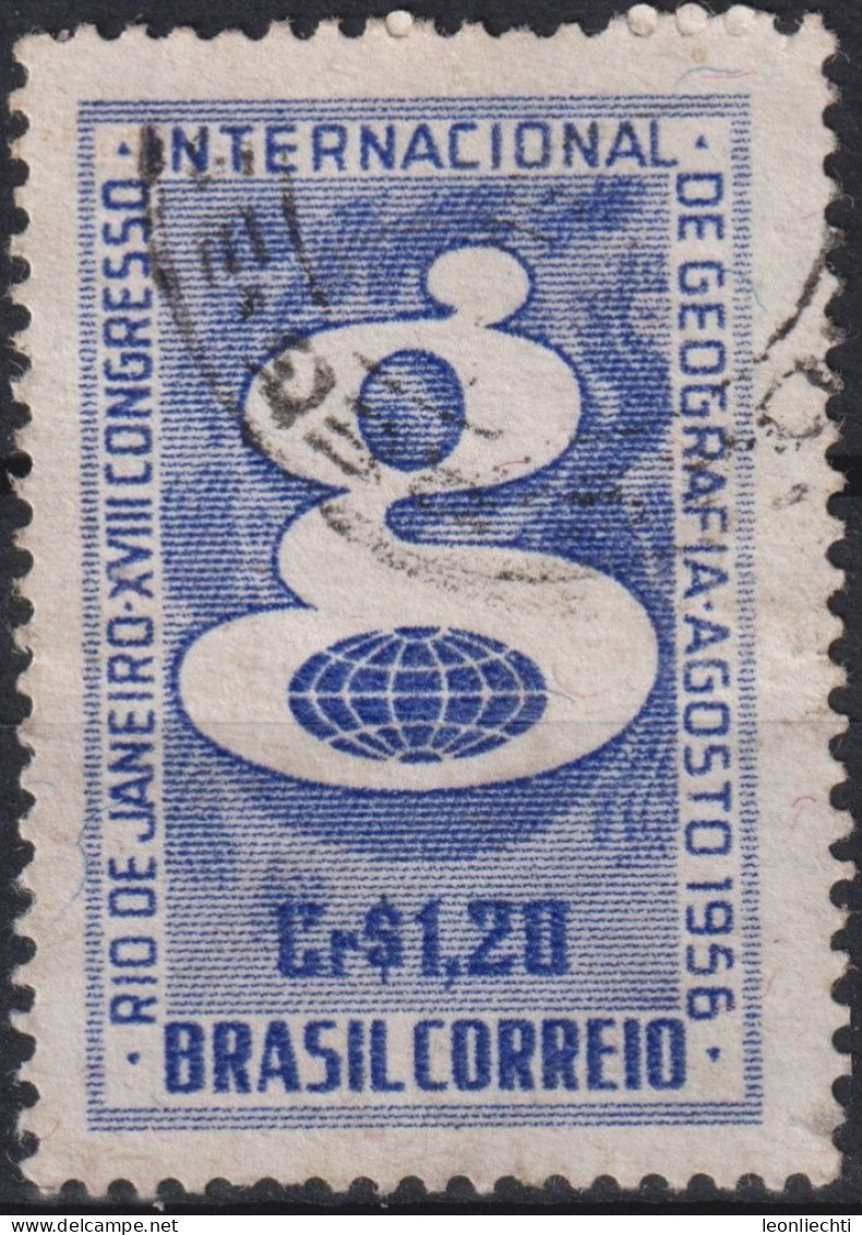 1956 Brasilien ° Mi:BR 890, Sn:BR 834, Yt:BR 616, Publicity Of The 18th International Congress Of Geography - Oblitérés