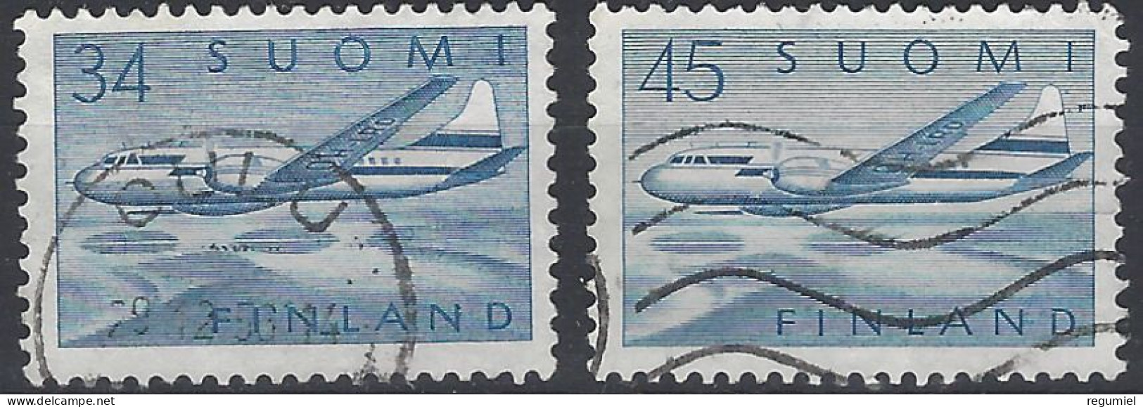 Finlandia Aereo U 5/6 (o) Usado.1958 - Usados