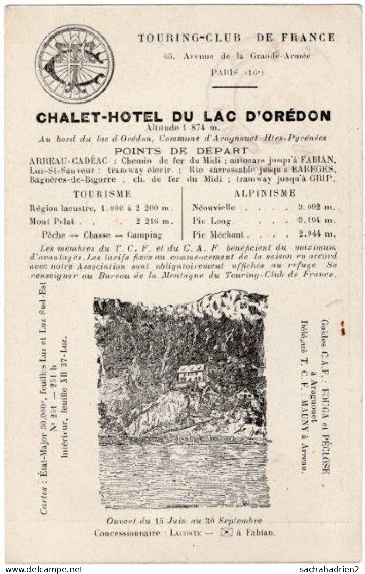 65. ARAGNOUET. Chalet-Hôtel Du Lac D'Orédon - Aragnouet