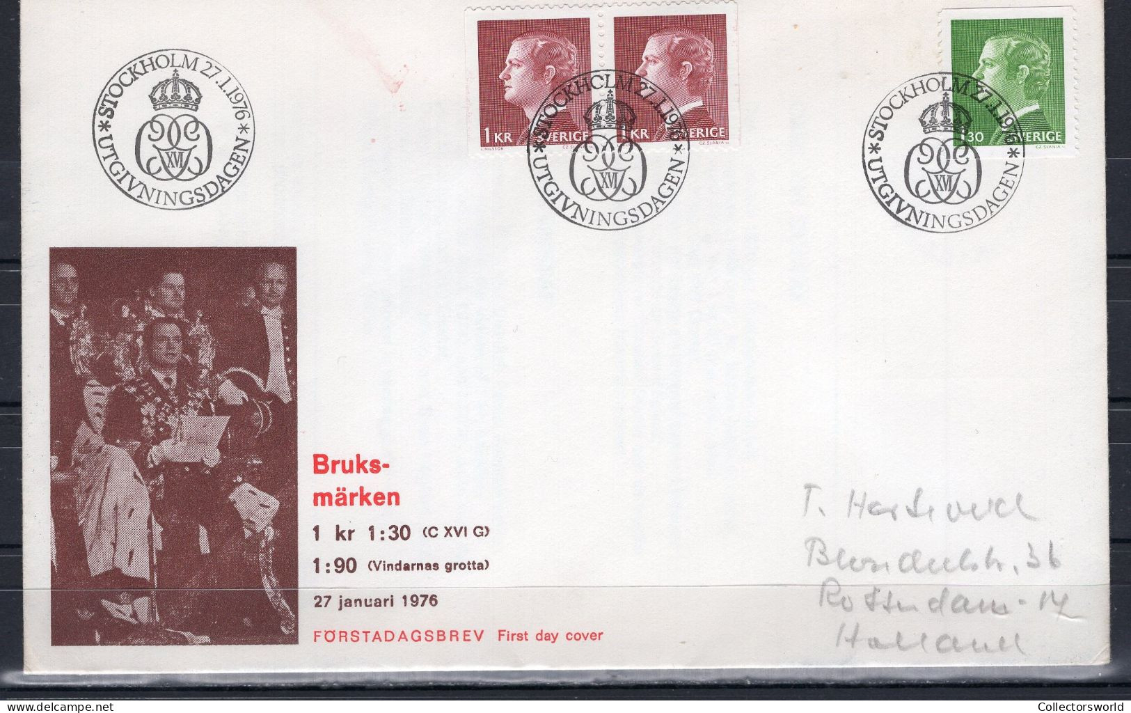 Sweden 1977 FDC Definitives - Briefe U. Dokumente