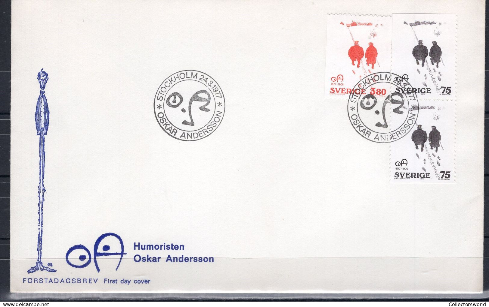 Sweden 1977 FDC Oskar Andersson - Brieven En Documenten