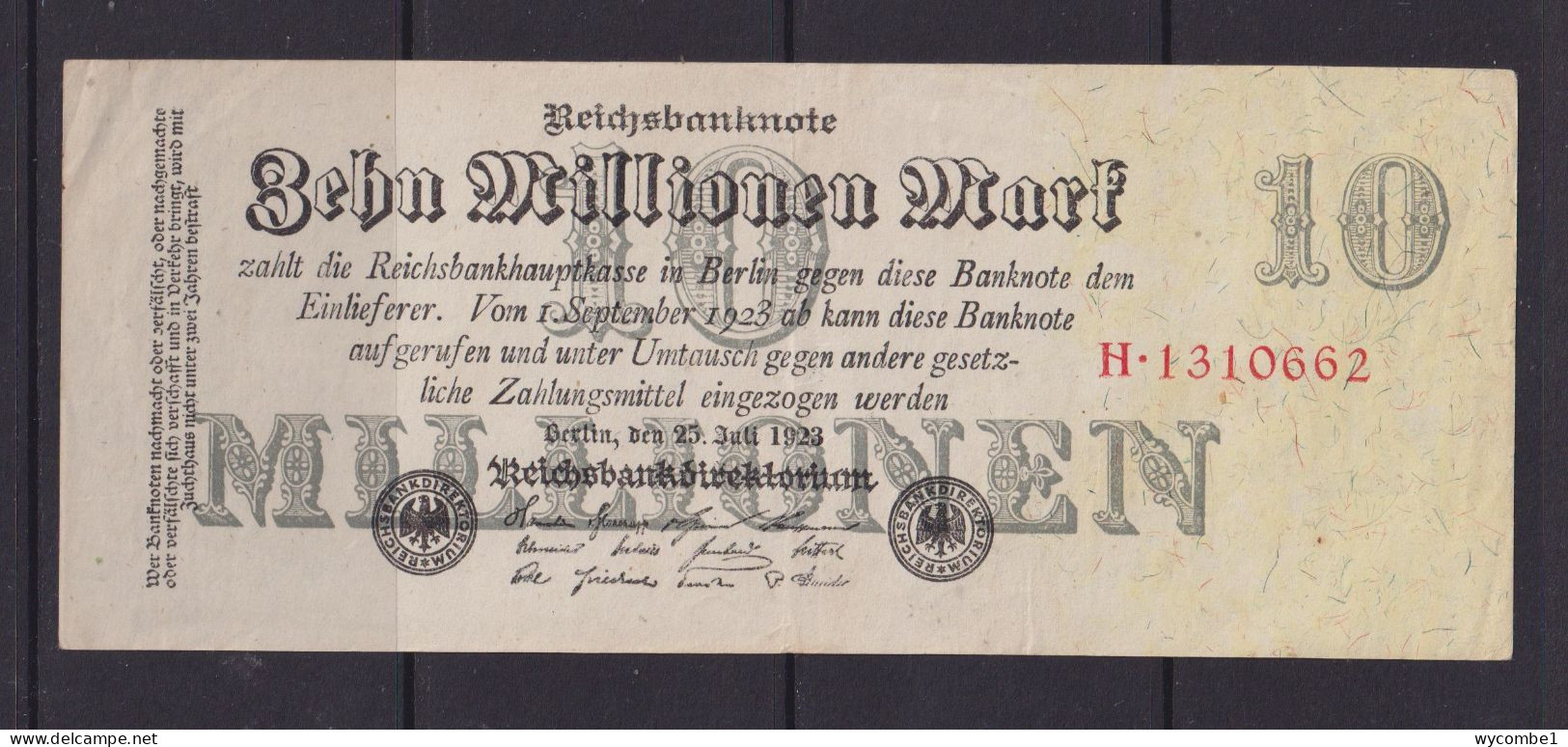 GERMANY - 1923 10 Millionen Mark Circulated Banknote - 10 Miljoen Mark