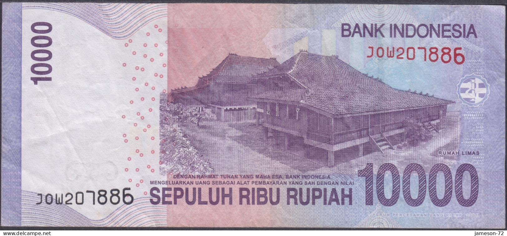 INDONESIA - 10.000 Rupiah 2005 / 2015 P# 150g Asia Banknote - Edelweiss Coins - Indonésie