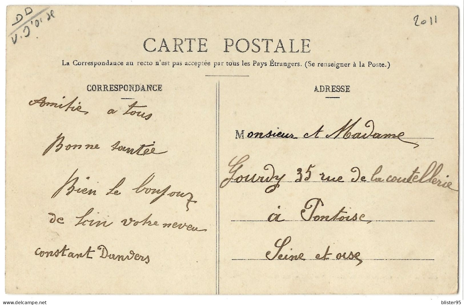 Boissy L Aillerie (95) , Les Fermes Place De L église , Envoyée En 1900/1910 - Chars