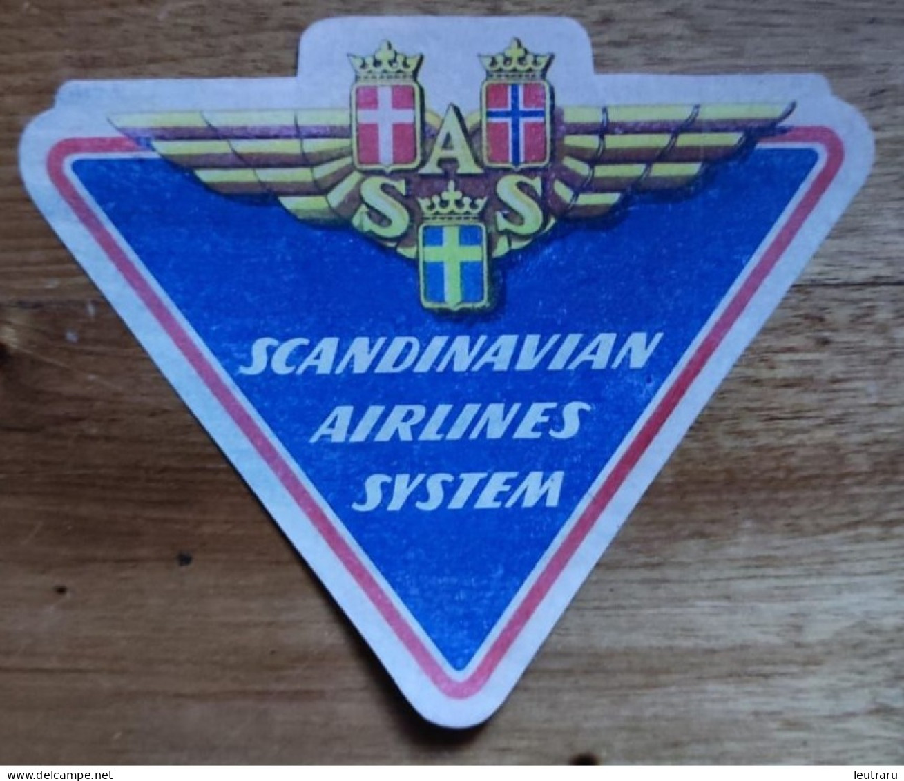 Scandiavian Airlines Baggagge Label Etiquette Valise - Baggage Labels & Tags