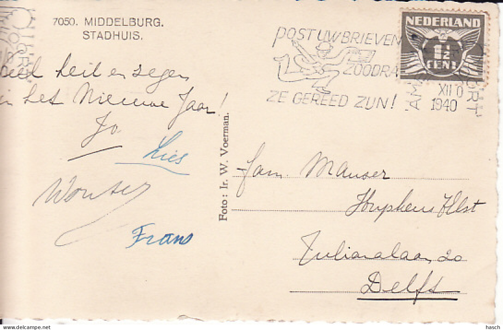 2589127Middelburg, Stadhuis 1940 - Middelburg