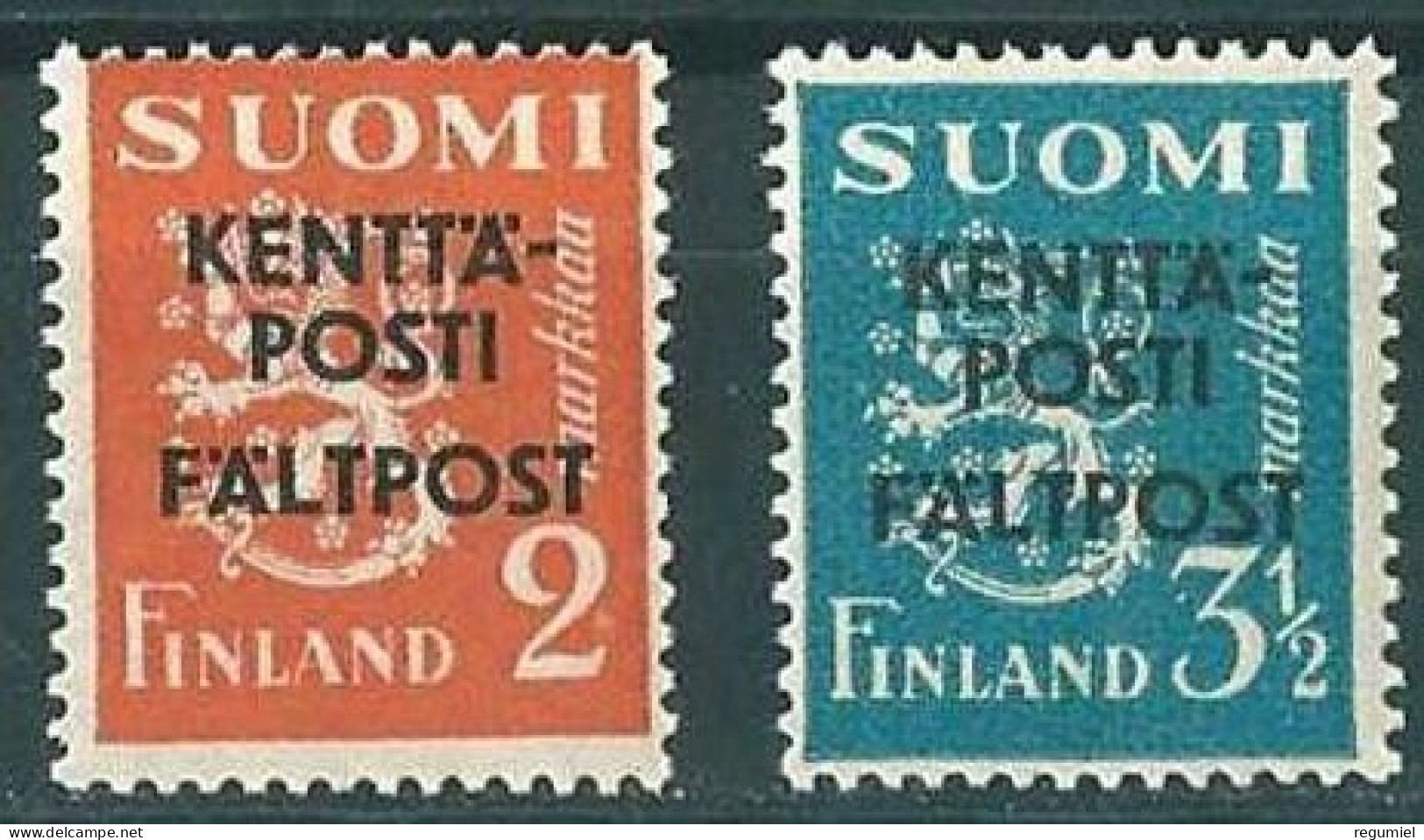 Finlandia Militares  2/3 * Charnela.1943 - Militärmarken