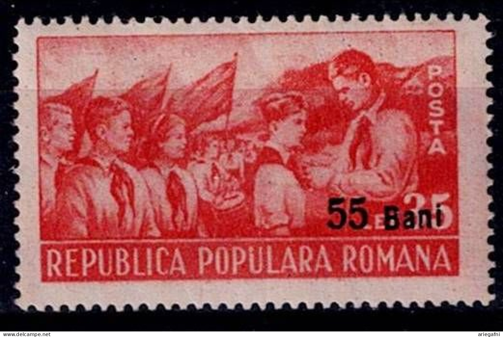 ROMANIA 1952 TWO YEARS OF YOUNG PIONEERS MI No 1347 MLH VF!! - Neufs