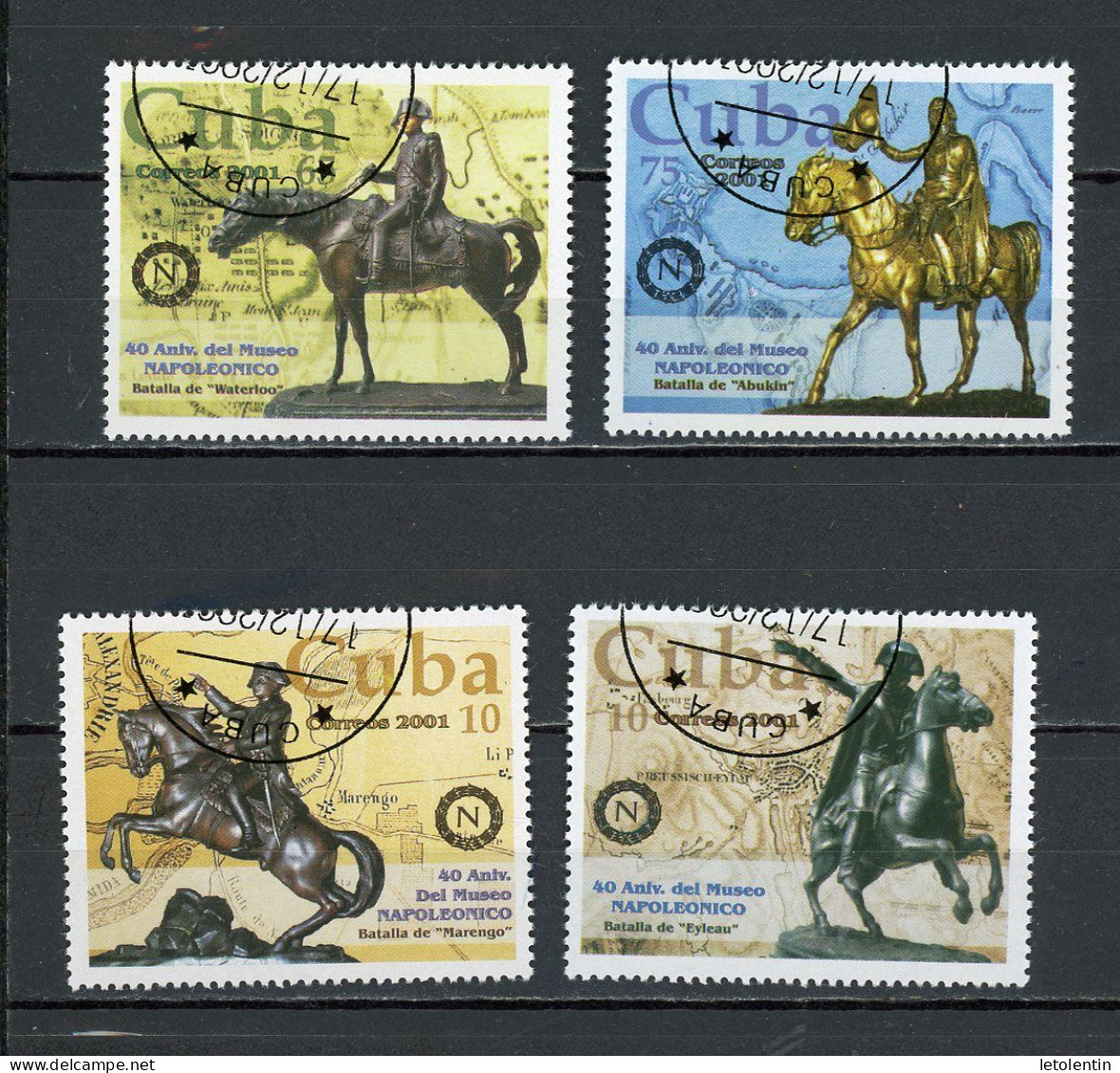 CUBA -  MUSÉE DE NAPOLEON  N°Yt 3964/3967 Obli. - Used Stamps