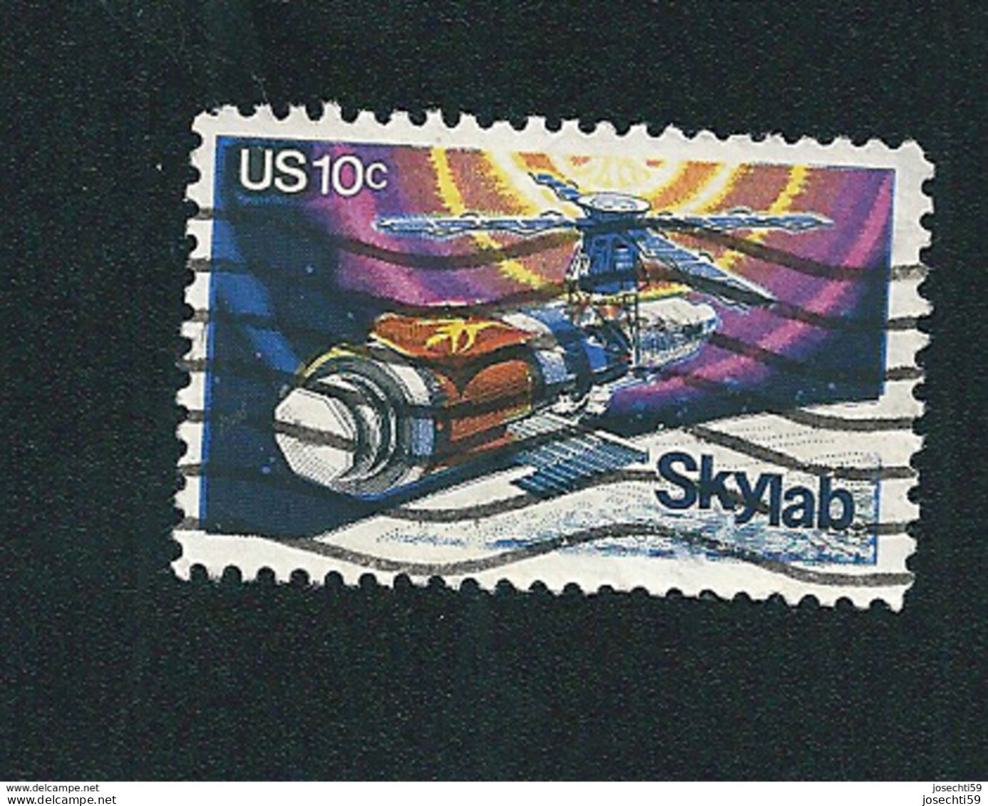 N° 1016 Anniversaire Du Lancement De Skylab 1  Oblitéré  Timbre USA  1974 - Usados