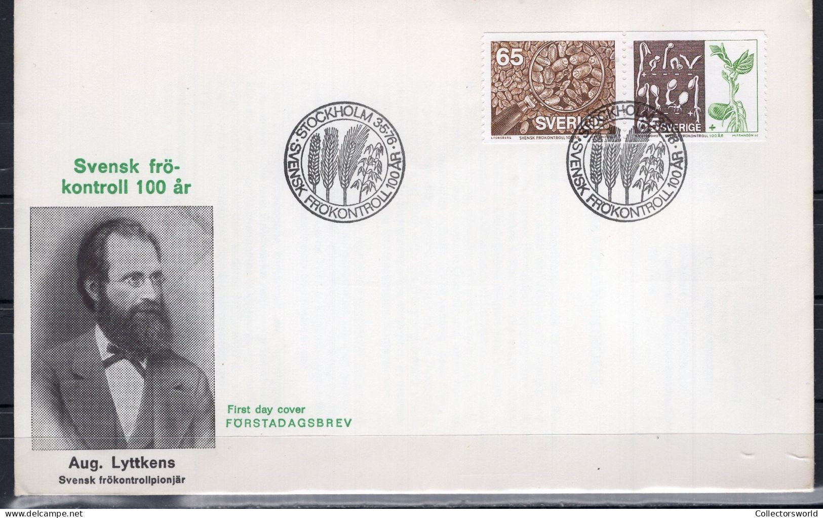 Sweden 1976 FDC Swedish Seed Testing Cent / Agriculture - Brieven En Documenten