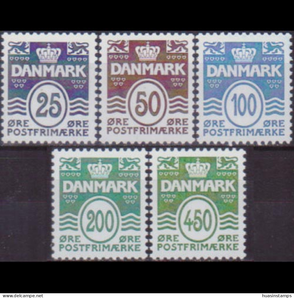 DENMARK 2005 - Scott# 1338-42 Wavy Stamps Cent. 25-450o MNH - Ongebruikt