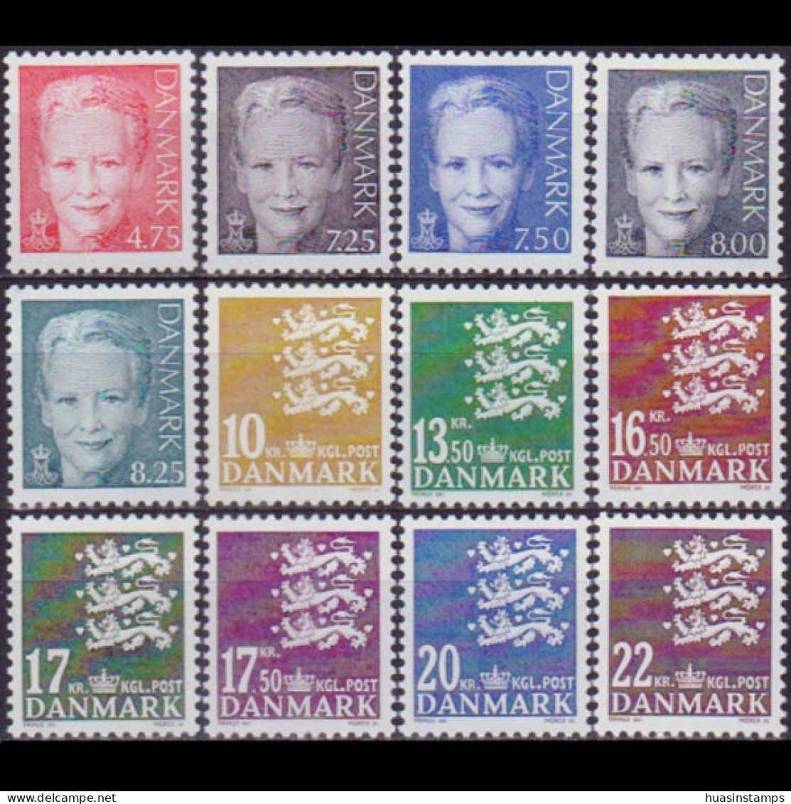 DENMARK 2006 - Scott# 1295/1313 Queen Issued 2005-07 MNH - Neufs