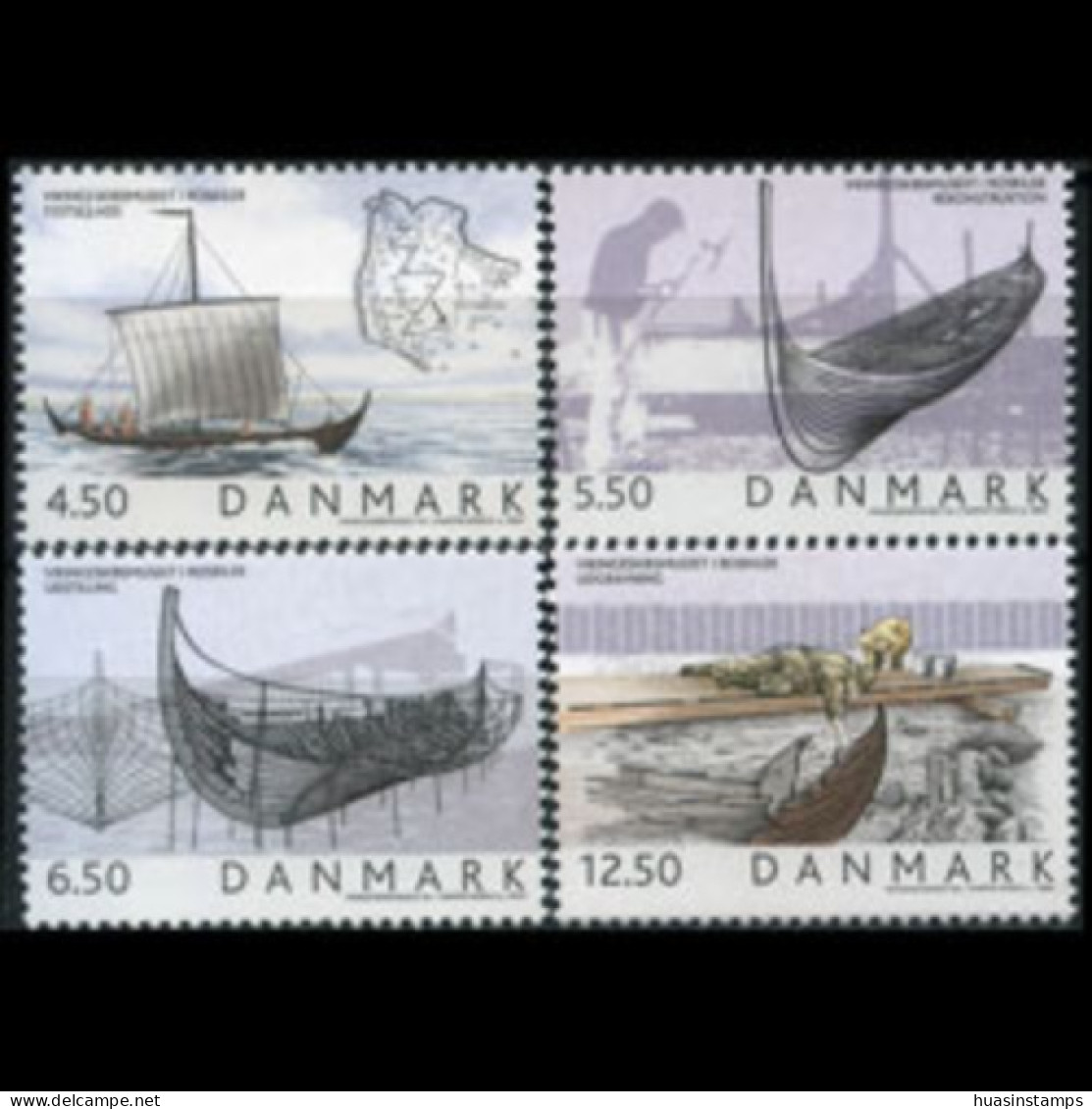DENMARK 2004 - Scott# 1284-7 Viking Ships Set Of 4 MNH - Ungebraucht