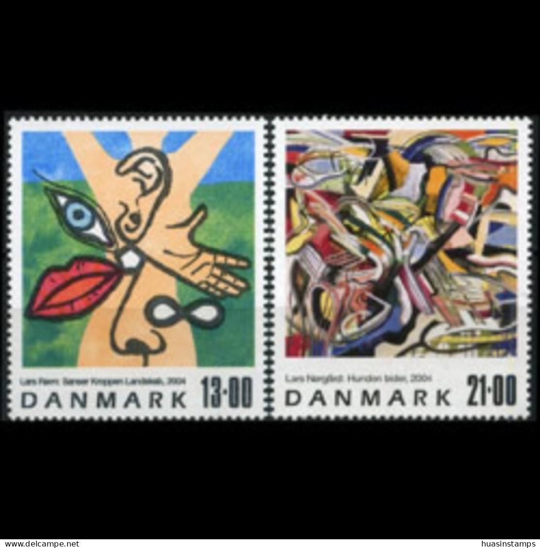 DENMARK 2004 - Scott# 1282-3 Modern Paintings Set Of 2 MNH - Unused Stamps