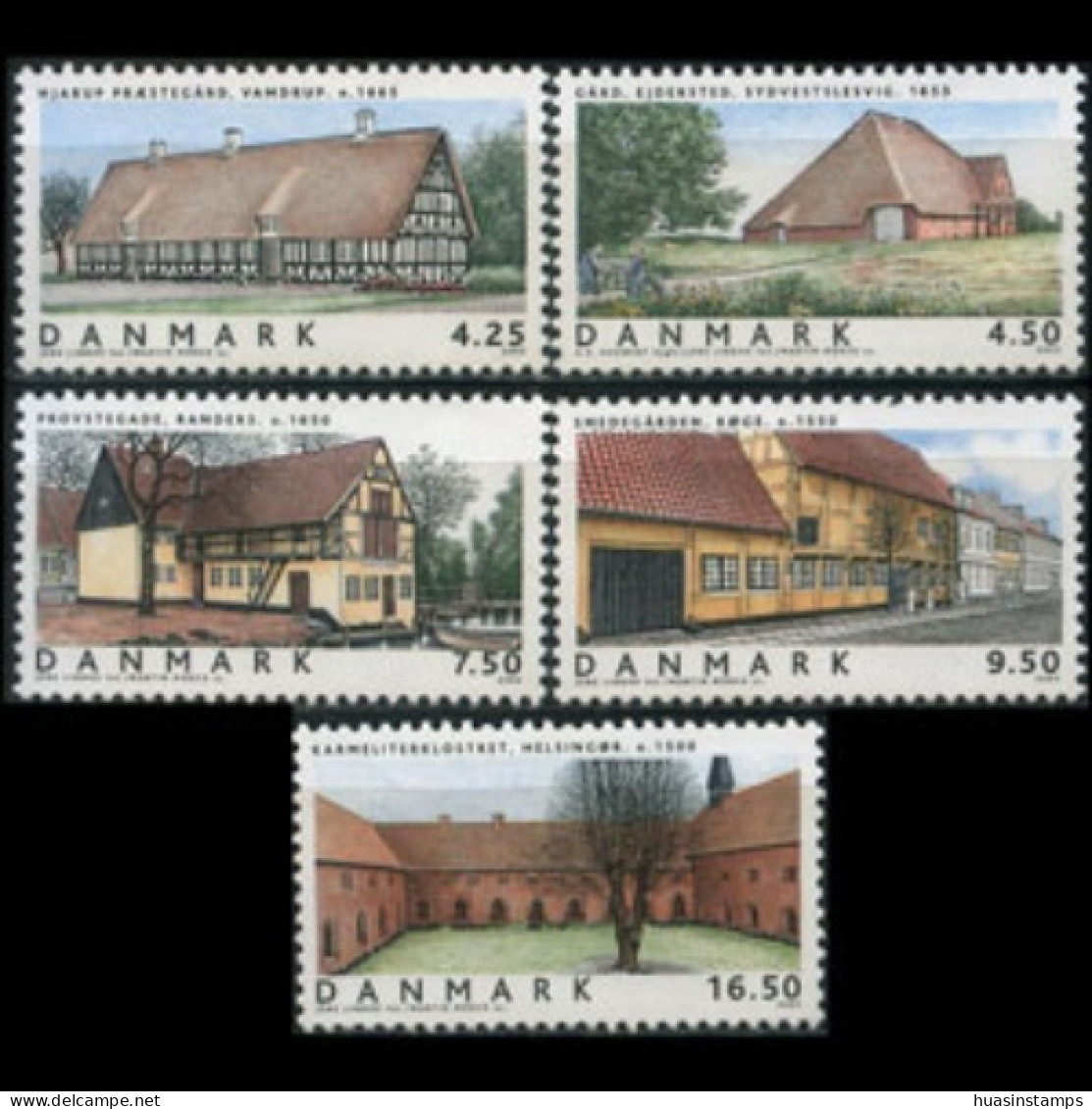 DENMARK 2005 - Scott# 1317-21 Danish Houses Set Of 5 MNH - Unused Stamps