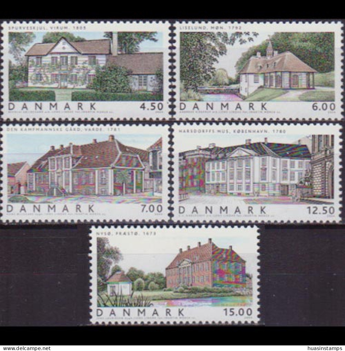 DENMARK 2004 - Scott# 1267-71 Danish Houses Set Of 5 MNH - Unused Stamps