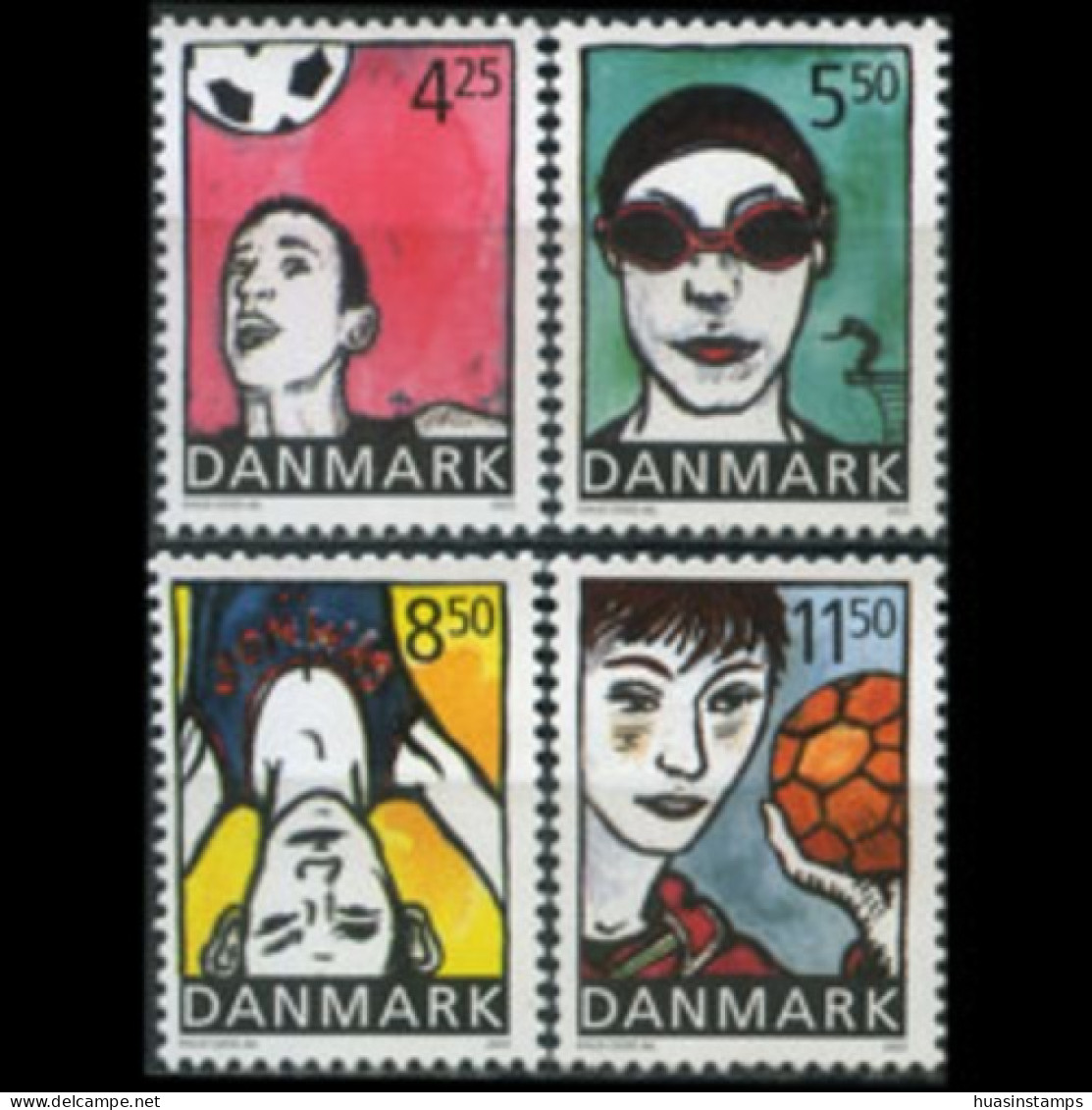 DENMARK 2002 - #1244-7 Youth Sports Set Of 4 MNH Gum Fault - Unused Stamps