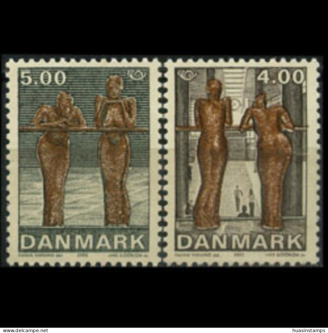 DENMARK 2002 - #1222-3 Varming Sculptures Set Of 2 MNH - Unused Stamps