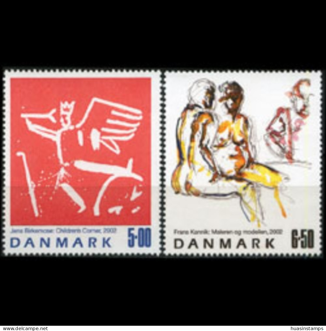 DENMARK 2002 - Scott# 1235-6 Modern Paintings Set Of 2 MNH - Nuevos